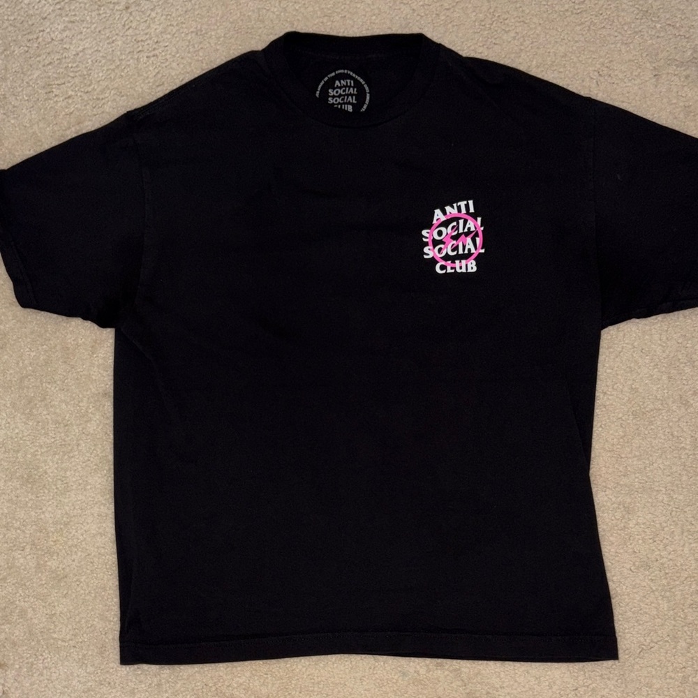 Anti Social Social Club x Fragment Design Pink Bolt Tee Black XL